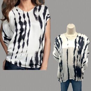 Cabi #137 100% Silk Tie-Dye Cocoon Tunic Sz XS